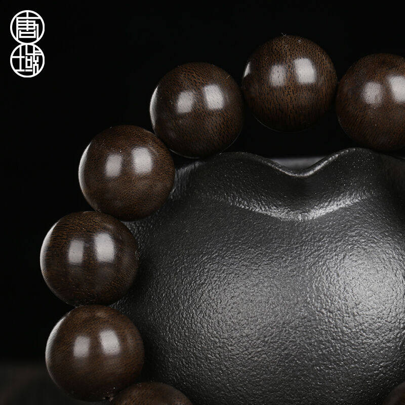 唐域越南芽庄沉香手串108颗男女款佛珠文玩念珠手链佛珠越南芽庄