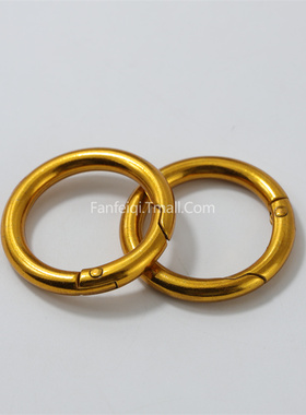 金属弹簧圈扣包包配件金属拎环古金色圈扣开口环扣麻将包正圆圈扣