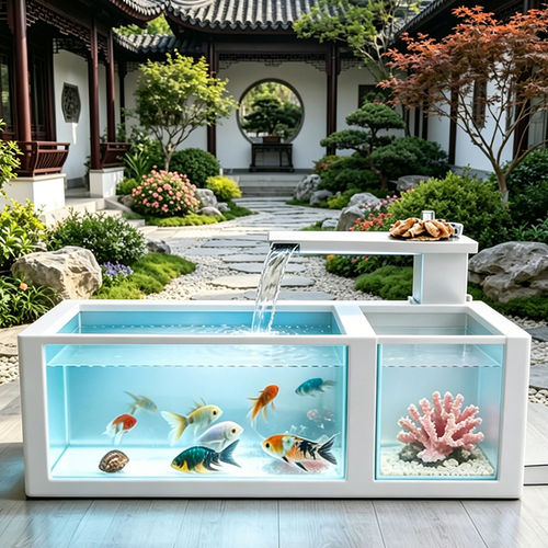 阳台不锈钢流水鱼池花箱成品摆件室内户外庭院别墅循环造喷泉水景
