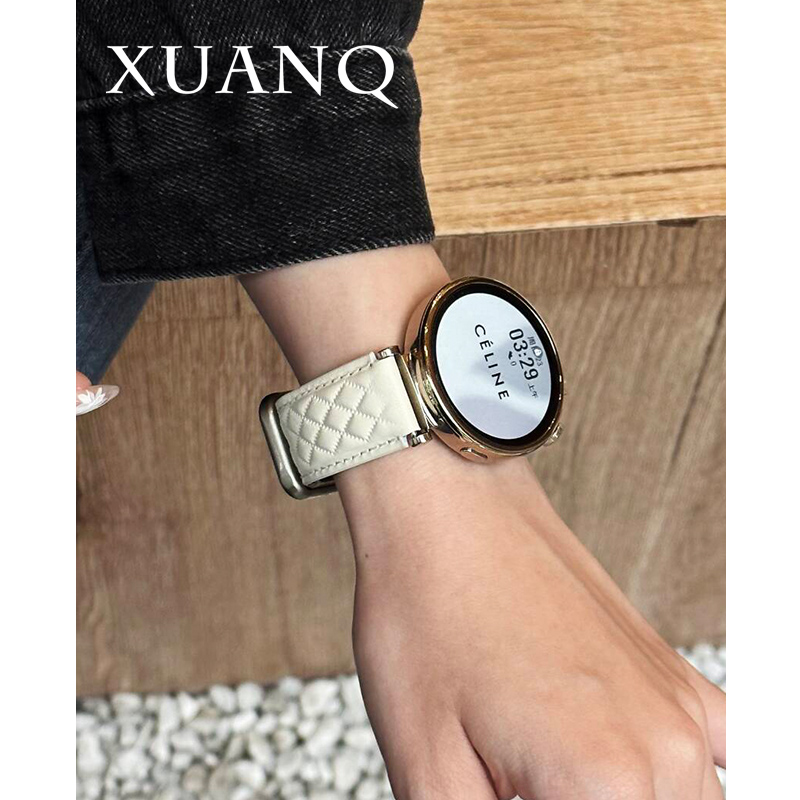 萱芊适用华为菱格磁吸折叠扣表带