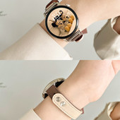 适用华为gt3手表带watchgt5新款 gt4女士6智能手表链watch4手表带3pro高级感2女款 专用真皮女表高端腕表带系列