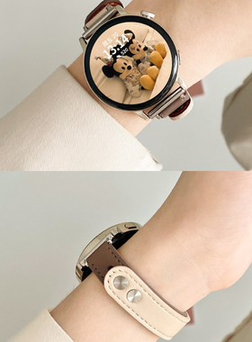 适用华为gt3手表带watchgt5新款gt4女士6智能手表链watch4手表带3pro高级感2女款专用真皮女表高端腕表带系列