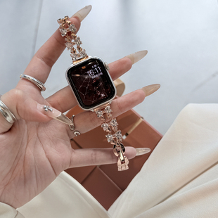 萱芊适用于oppowatchx表带手表oppowatch3表带金属oppo新款watch智能4pro女款原装watch2手环时尚SE42玫金色