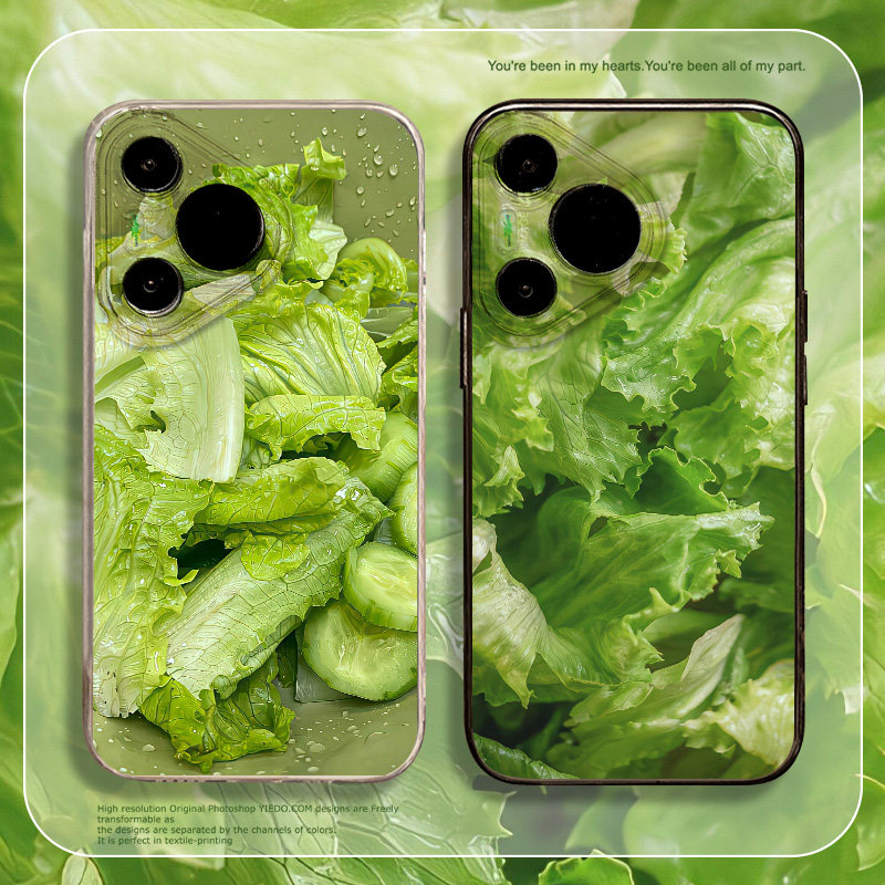 减肥蔬菜手机壳适用华为mate60pro夏天pura70小清新nova13新款p50绿色12自律40个性30男女11夏季10透明9全包8