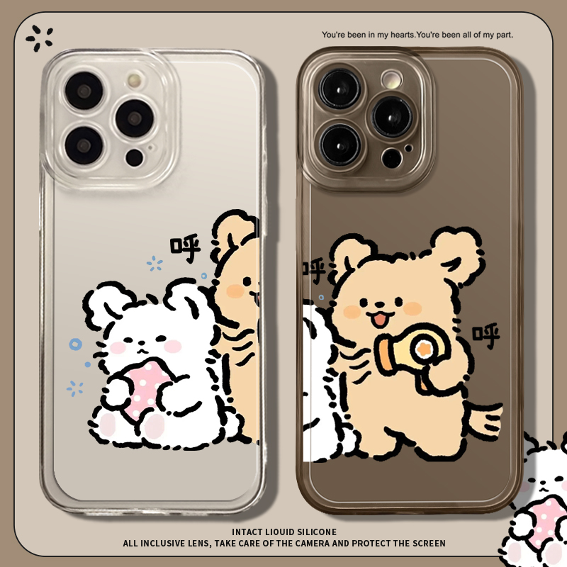 适用于苹果手机壳卡通可爱情侣