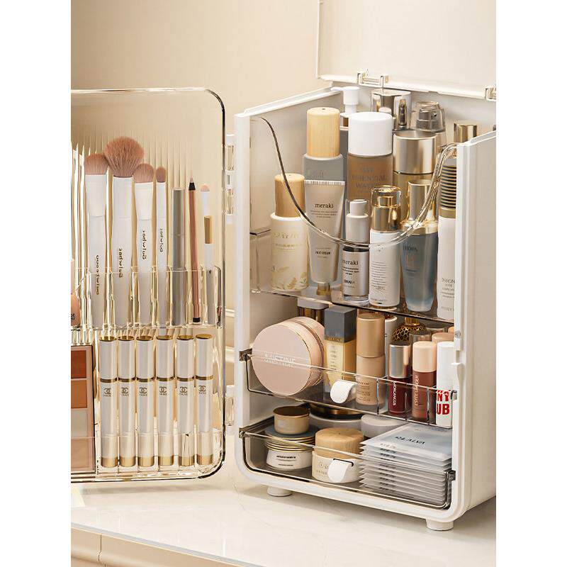 德国化妆品收纳盒桌面高级感梳妆台护肤品置物架口红香水整理盒子