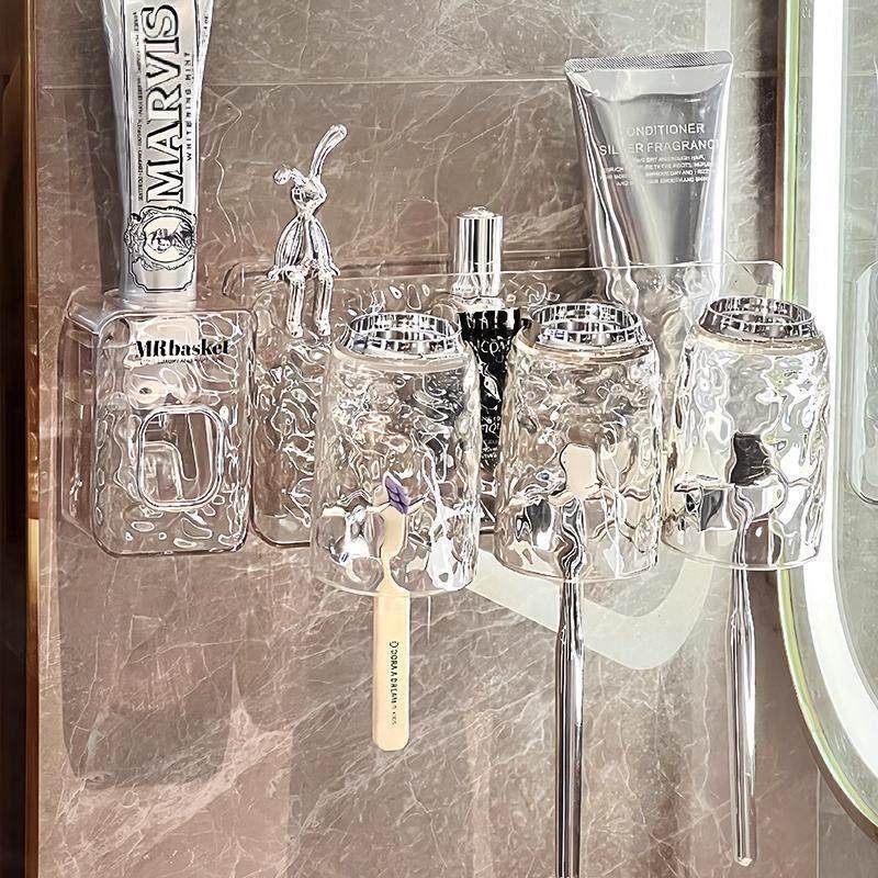 日本Marg轻奢牙刷置物架免打孔壁挂式挤牙膏器漱口杯收纳架卫生间,家庭/个人清洁工具,牙刷架/牙具座,淘宝优惠券,粉丝福利购,淘宝优惠卷