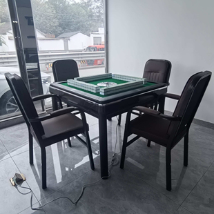 川雀多功能餐桌两用全自动麻将桌五件套带椅子棋牌桌家用机麻桌62