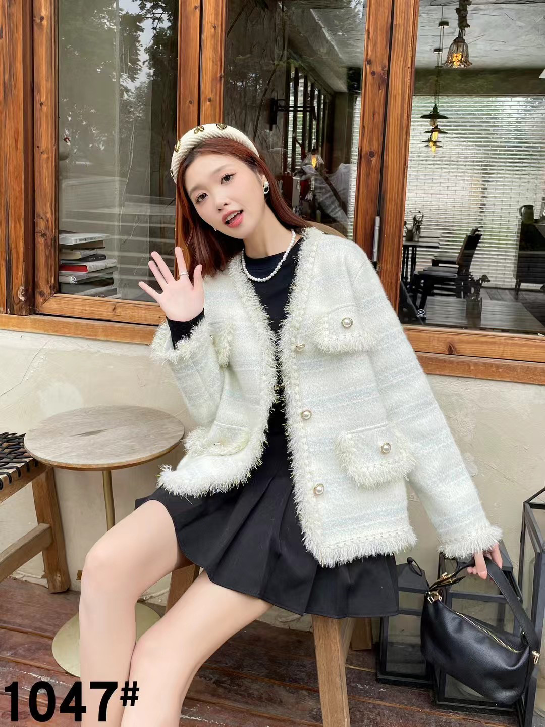 2025新款早春小香风外套女气质白色重工chic名媛高级感短款上衣潮