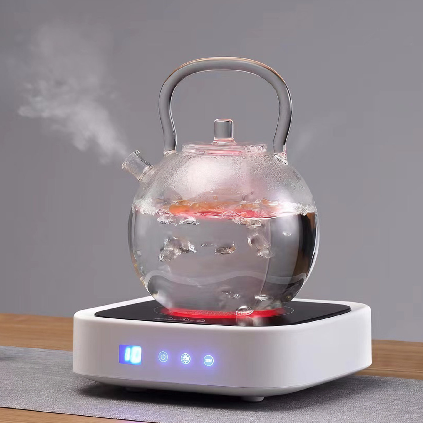弘建耐热玻璃水晶球煮茶壶1.3L