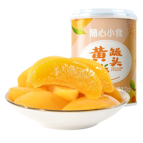 洽洽随心小食黄桃罐头312g*2罐/4罐