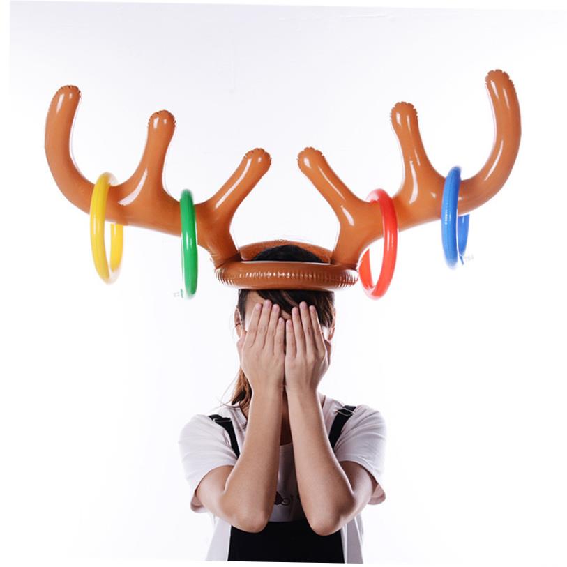 Santa Funny Reindeer Antler Christmas Toy Inflatable
