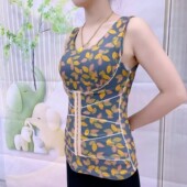 德绒保暖内衣女美体塑身保暖背心排扣收腹打底衫 女加绒加厚D