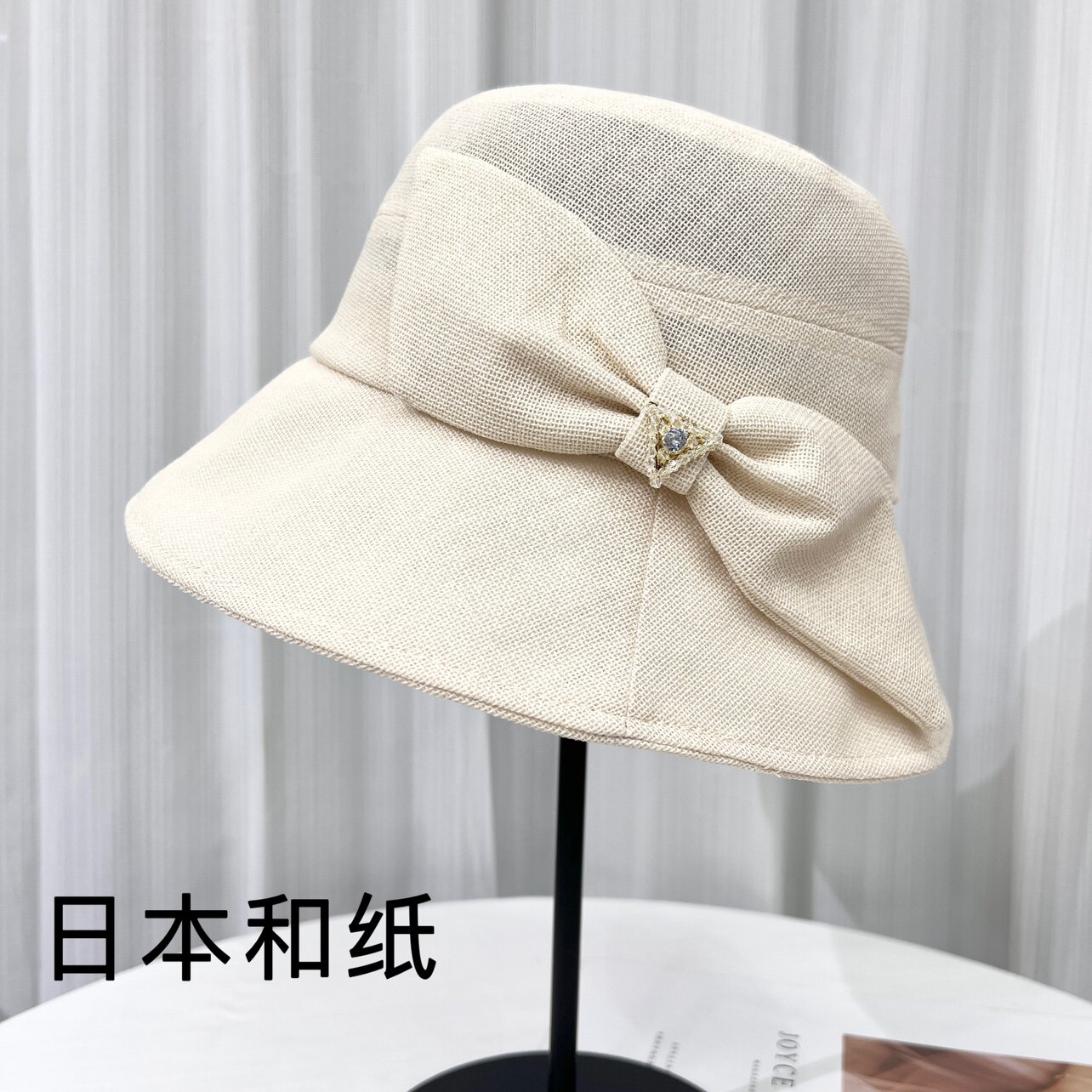 日本和纸防晒帽子女轻薄可水洗遮阳帽女夏季渔夫帽2024新款太阳帽