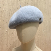 百搭羊毛混兔毛贝雷帽子女秋冬韩版 显脸小保暖纯色蓓蕾画家帽逛街