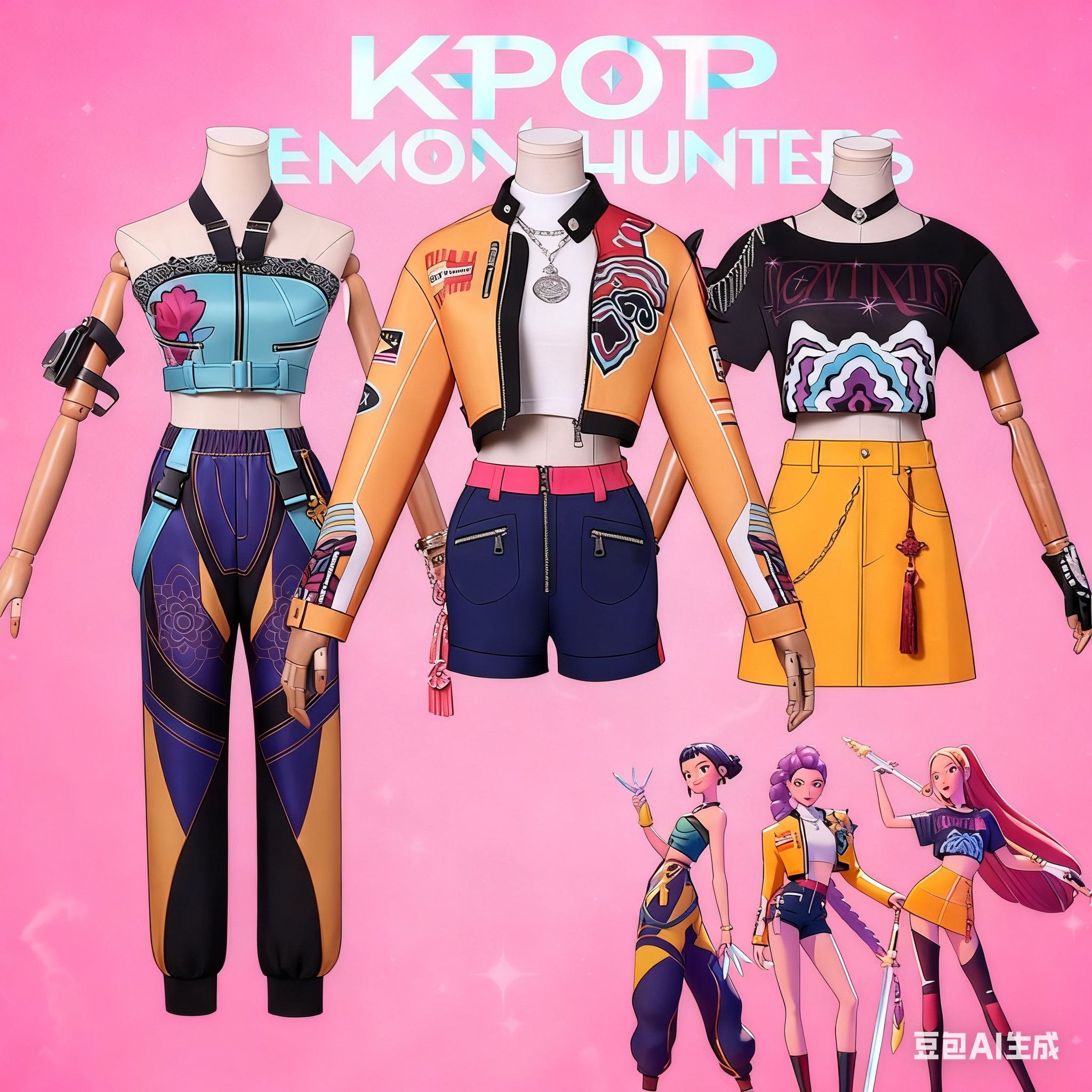 K-POP猎魔女团万圣节儿童服装