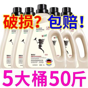 大桶50斤正品 整箱洗衣液香水家用实惠香味持久留香10斤去污冼