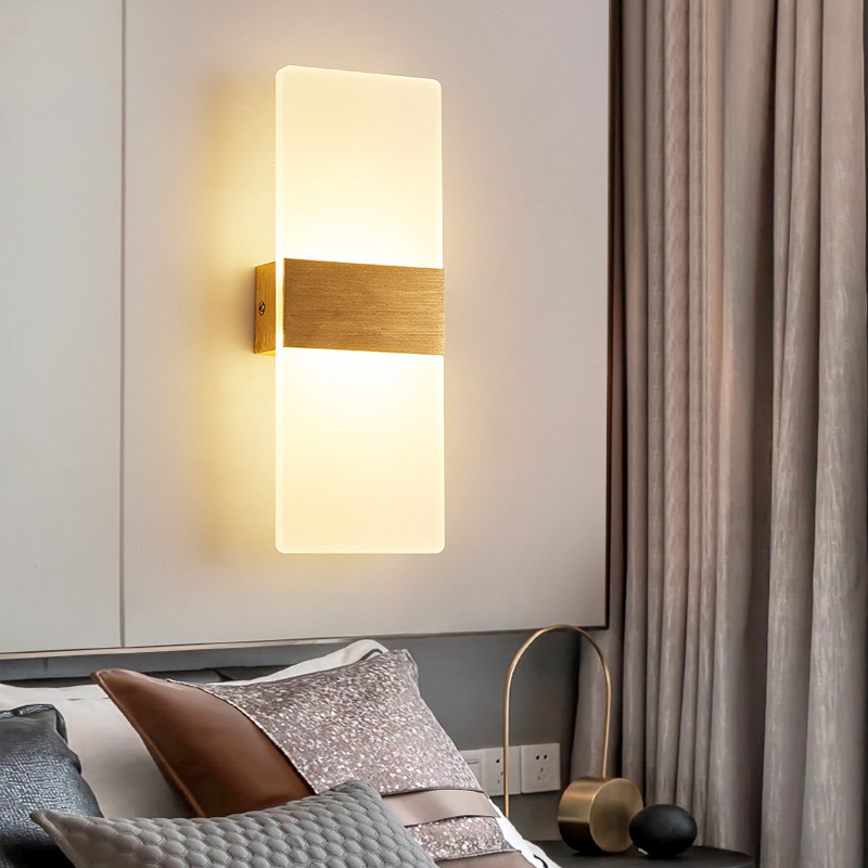 新款LED壁灯卧室床头灯客厅创意现代简约过道廊墙壁灯酒店客房灯