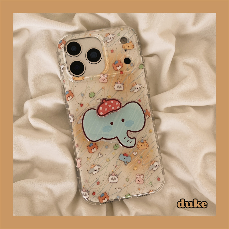 适用苹果手机壳可爱涂鸦小动物