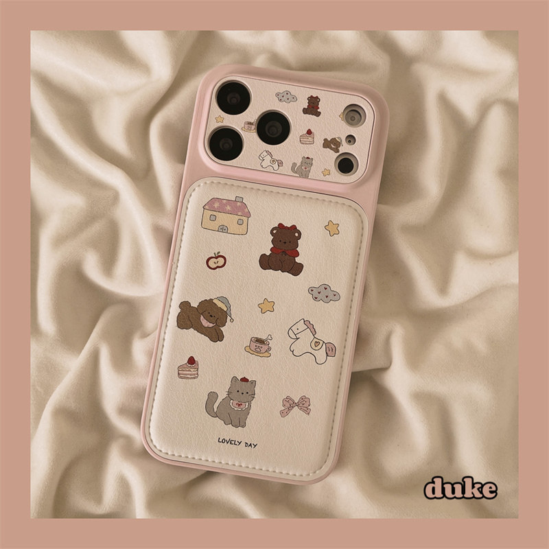 独壳 可爱涂鸦粉色小动物适用苹果17promax手机壳日韩卡通少女iPhone16新款15防摔14pro女款13全包手机套软壳,3C数码配件,手机保护套/壳,淘宝优惠券,粉丝福利购,淘宝优惠卷