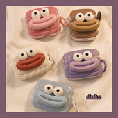 搞怪立体香肠嘴适用airpodspro2代保护套苹果耳机保护壳airpods3无线蓝牙耳机套airpod1 2代情侣硅胶耳机壳软