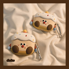 可爱卡通蛋糕适用airpodspro2代pro3保护套苹果耳机保护壳airpods4无线蓝牙耳机套airpod2创意硅胶耳机壳软壳