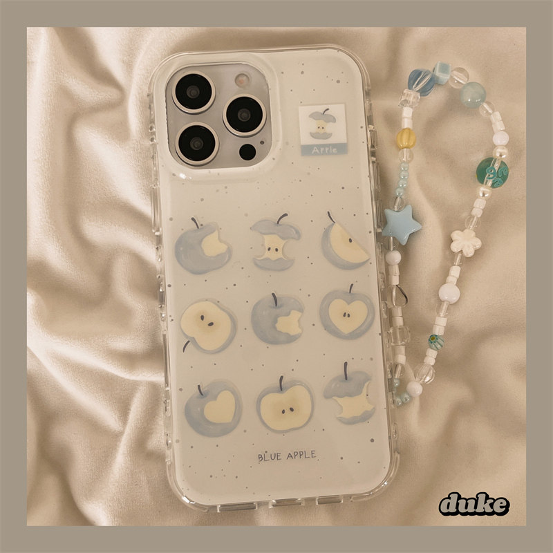 独壳 ins韩系涂鸦蓝色苹果链条适用苹果16手机壳小众iPhone15promax新款14ProMax防摔13女款双层壳手机套硬壳,3C数码配件,手机保护套/壳,淘宝优惠券,粉丝福利购,淘宝优惠卷