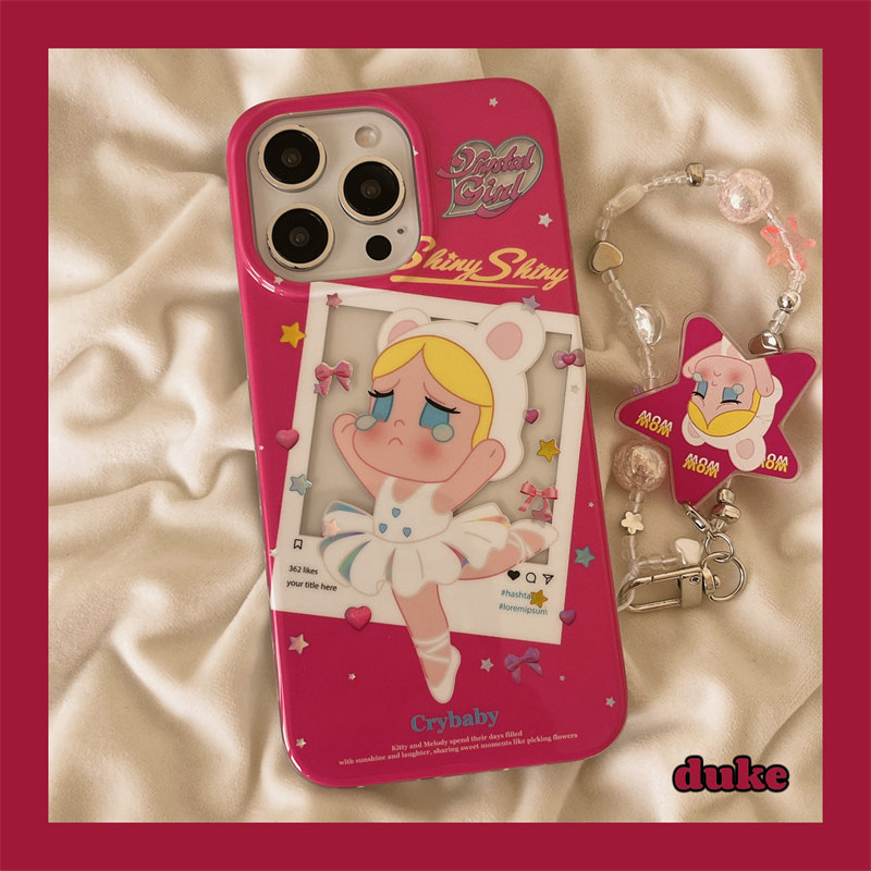 适用苹果手机壳卡通跳舞哭娃