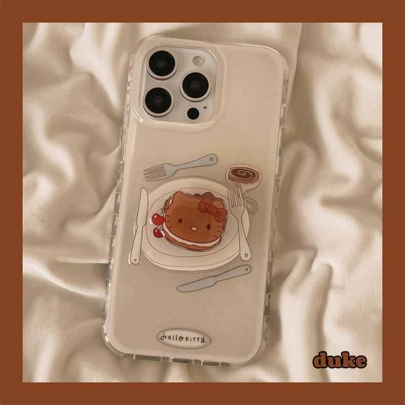 独壳 下午茶饼干kitty猫支架适用苹果16手机壳日韩风iPhone15promax新款14ProMax防摔13女款双层壳手机套硬壳,3C数码配件,手机保护套/壳,淘宝优惠券,粉丝福利购,淘宝优惠卷
