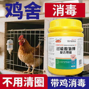 鸡圈消毒液养鸡场专用过硫酸氢钾复合物粉鸡瘟流感鸡舍专用消毒液