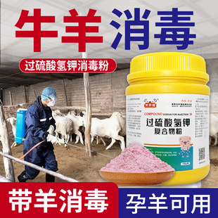 羊圈专用消毒液牛羊舍消毒粉过硫酸氢钾养殖场兽用羊口蹄疫消毒粉