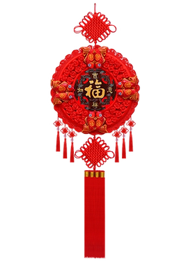 中国结挂件客厅大号木雕福字中国结玄关乔迁平安结家居装饰墙壁挂