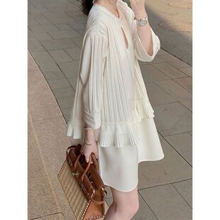 春夏气质法式正式场合白色连衣裙2025女新款小个子裙子质感高级感