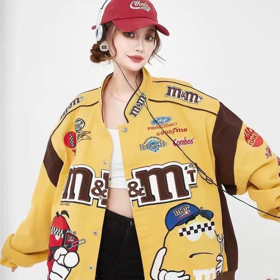 2026春秋新款M豆机车服男