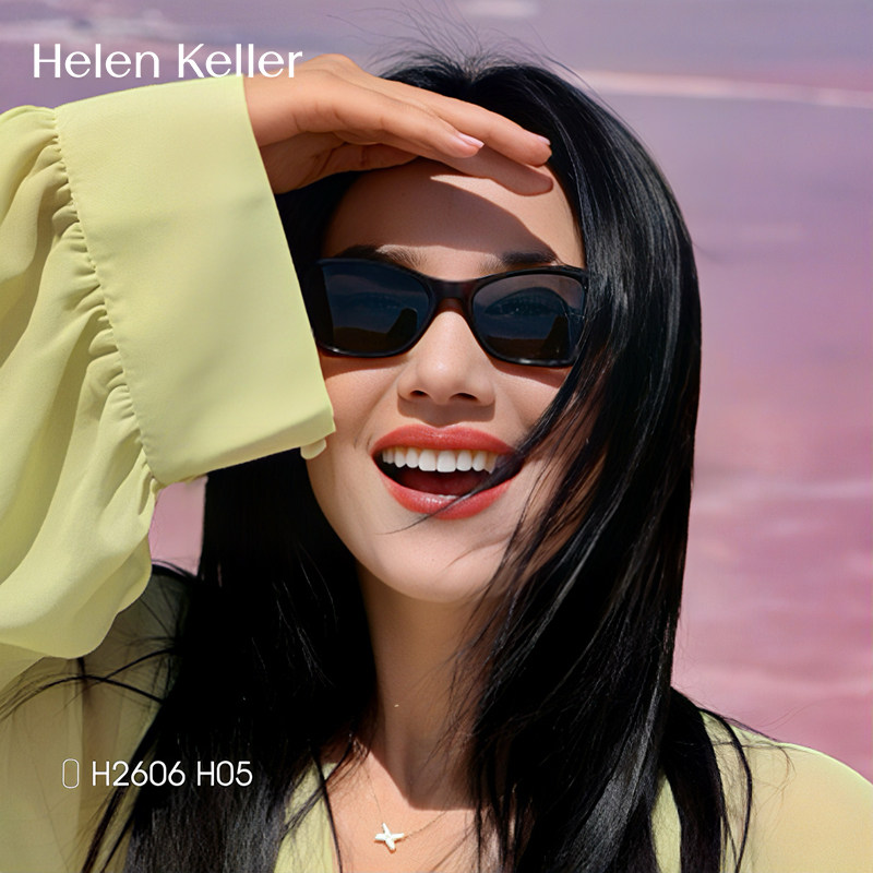 海伦凯勒猫眼近视墨镜女偏光开车驾驶太阳眼镜窄框配度数男H2606