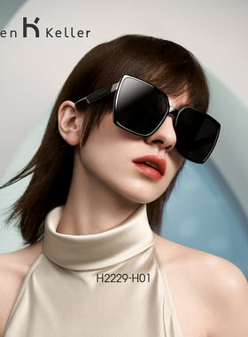 海伦凯勒情侣太阳镜女大框d家墨镜男防紫外线偏光近视带度数H2229