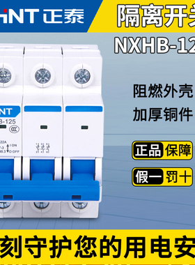 正泰隔离开关 NH2刀闸NXHB-125 1P 2P 3P 4P 32A 63A 100A 125A