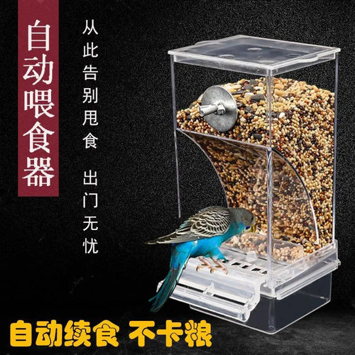 鸟器下料器虎皮玄凤喂食器鸟食盒防溅食罐防撒全平台