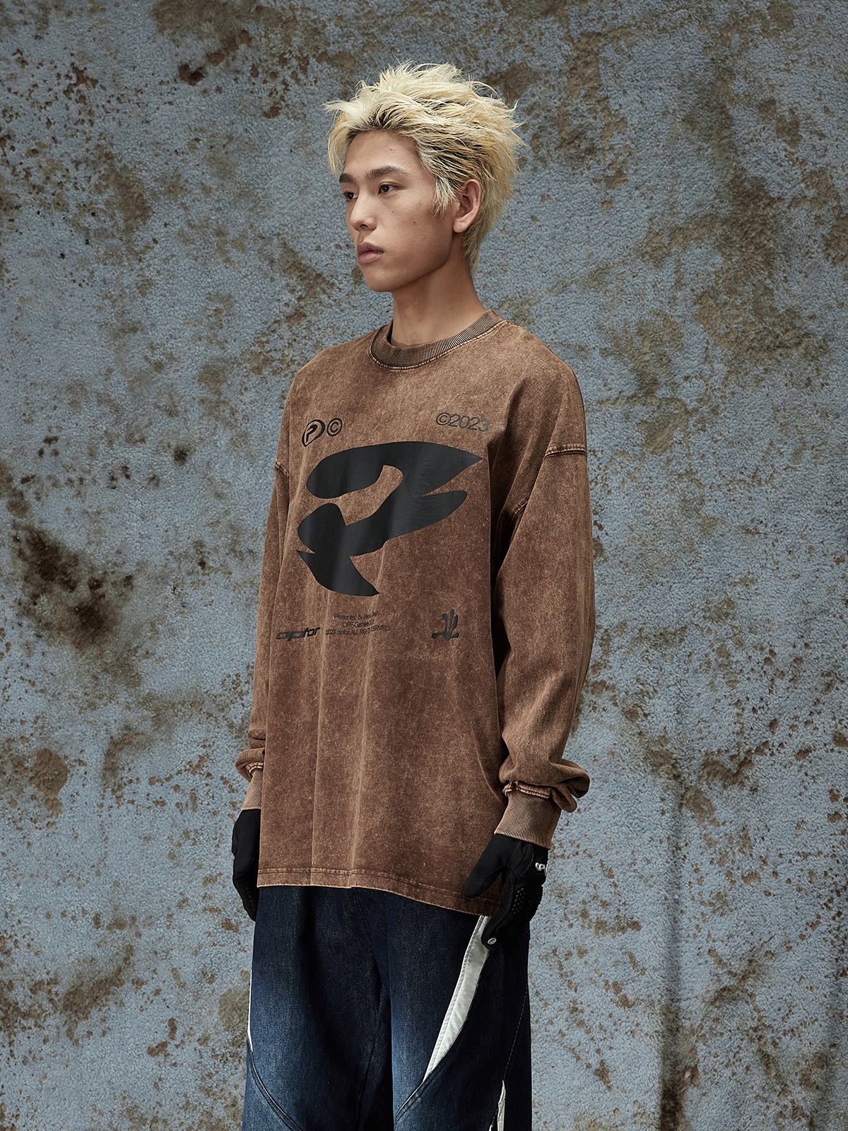 oPfOr做旧国潮套头长袖