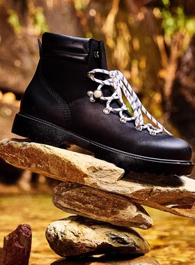 opfor假想敌 x CRICLECAGE环洞[Spia]密探高帮珍珠皮鞋皮靴登山鞋