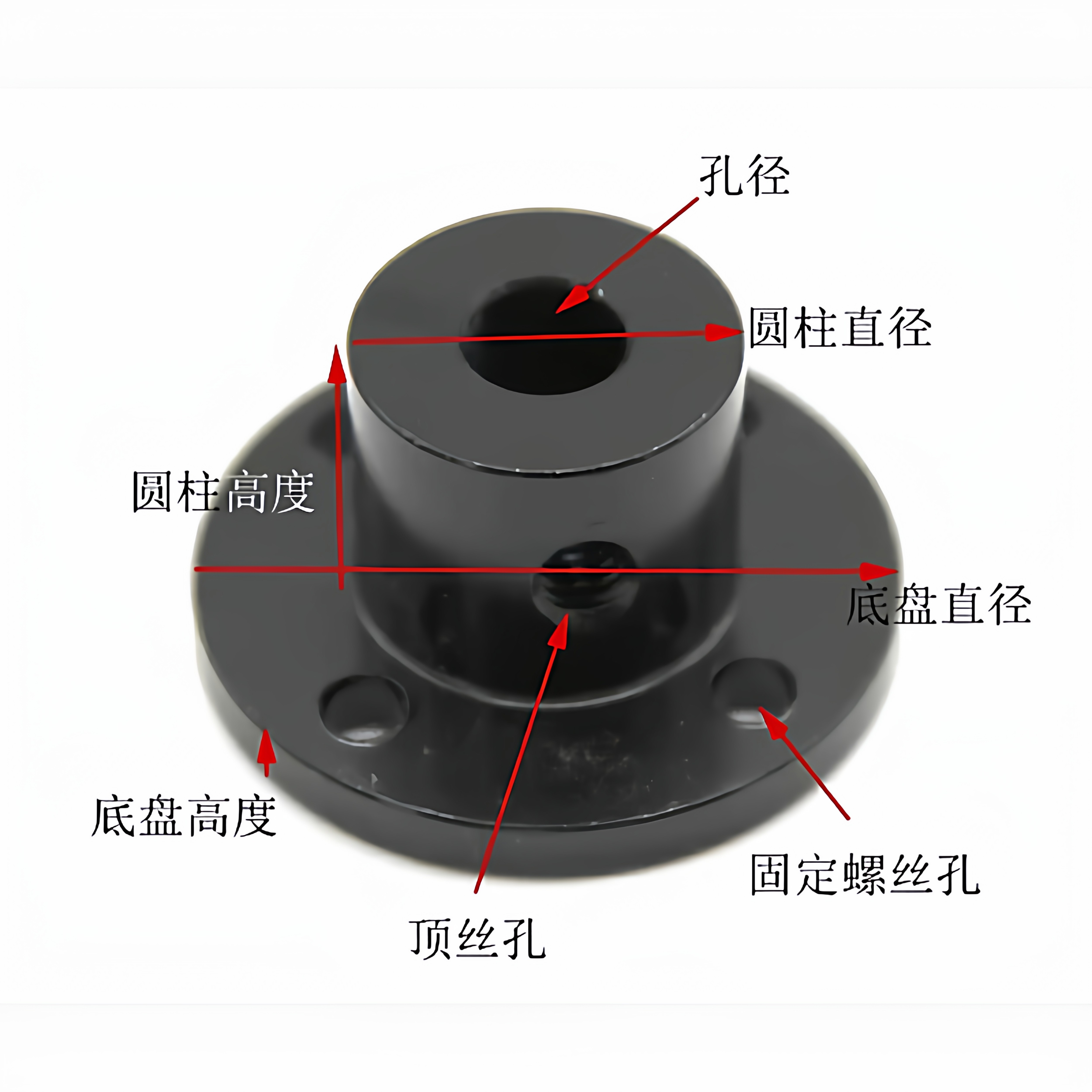45#钢制轴导套固定底座