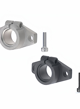 导向轴支座带法兰SHF 卧式轴座 SHFT 10 12 15 20 25 钢制/铝合金