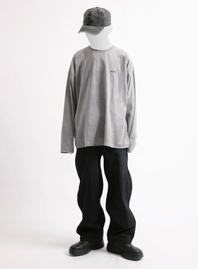 VIRTUAL ASPECT 尼龙宽松廓形VA波浪裤