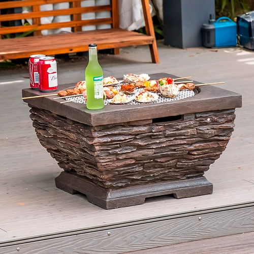 Огромное пламя для бытового отопления крытый уголь на гриле на гриле уголь на гриле запеченная печь на открытом воздухе на стол барбекю Дворик барбекю