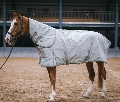 冬季加棉防风马衣骑马训练装备防寒马驹服带围脖加棉耐寒矮马马衣