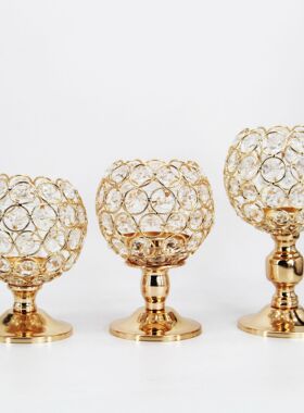 Wedding props, candle holders, ornaments, electroplated iro