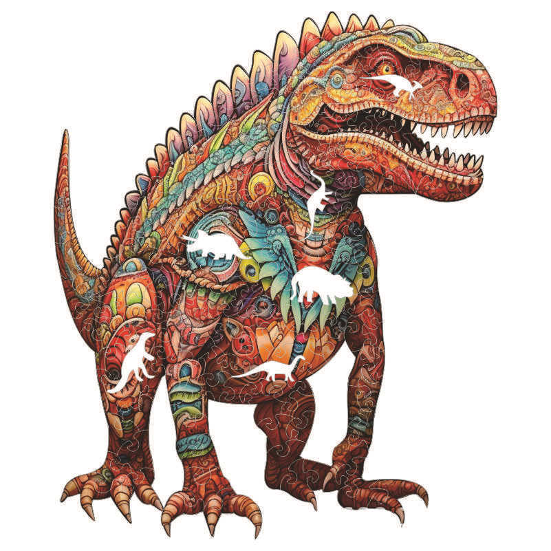 Color UV Printing, Laser Cutting, Dinosaur Patterns, Wooden