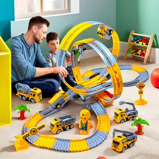 coaster toy assembly Dinosaur roller children track