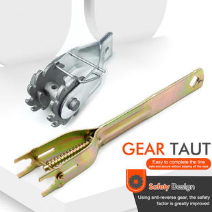 Fence tightener with spring tightener wrench fence repair t