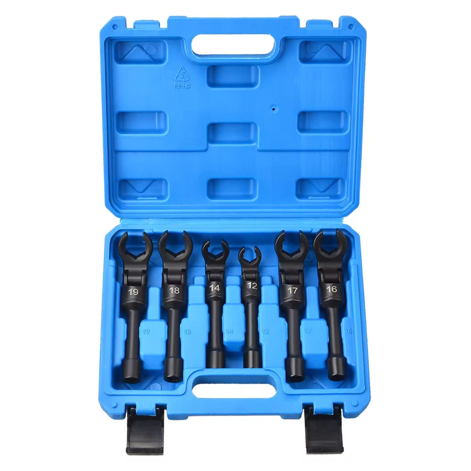 6-piece set of shaking head oil pipe socket opening plum bl